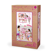 Casa de Muñecas Rosa con Muebles para Muñecas de 18” - Farmacias Arrocha