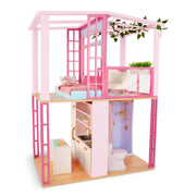 Casa de Muñecas Rosa con Muebles para Muñecas de 18” - Farmacias Arrocha