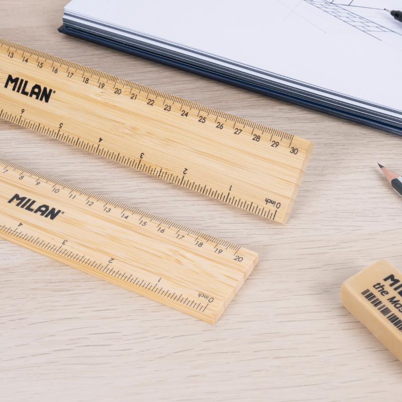 Milan Paper Pack Regla 20Cm Bamboo - Farmacias Arrocha