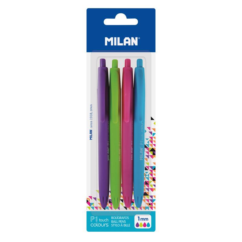 Milan Blister 4 Boligrafos P1 Touch Colours - Farmacias Arrocha