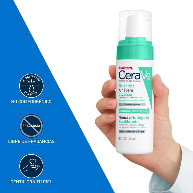 Cerave Limpiador Air Foam Reequilibrante 148ml - Farmacias Arrocha