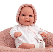 Muñeca con peso Elegance Babyto rosa flores con cojín - Farmacias Arrocha