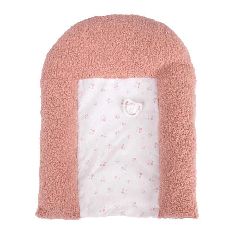 Muñeca con peso Elegance Babyto rosa flores con cojín - Farmacias Arrocha