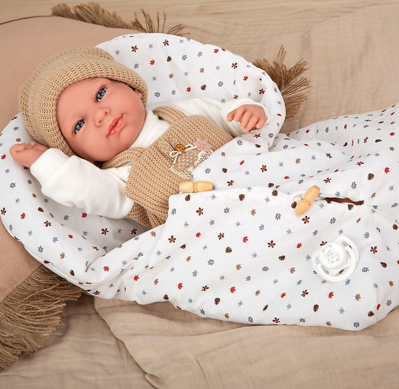 Muñeca con peso Elegance Cris beige con saco de dormir - Farmacias Arrocha