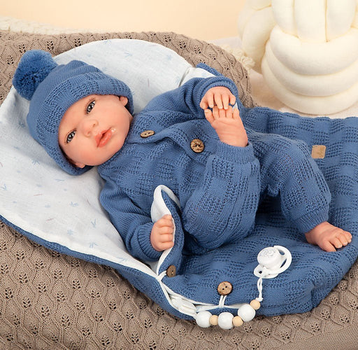 Bebé Reborn Alberto azul con saco de dormir - Farmacias Arrocha
