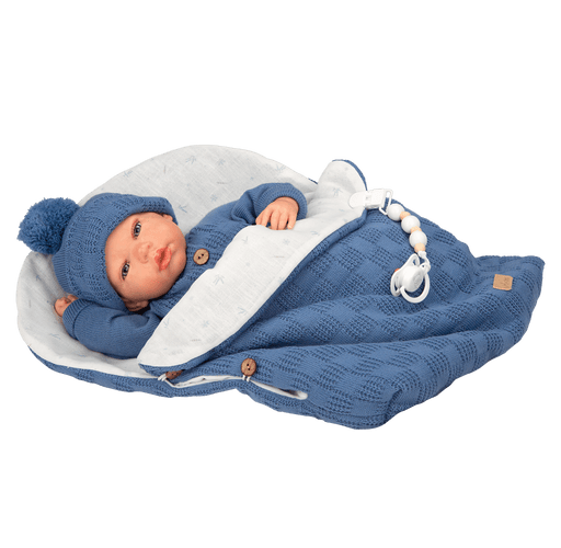 Bebé Reborn Alberto azul con saco de dormir - Farmacias Arrocha