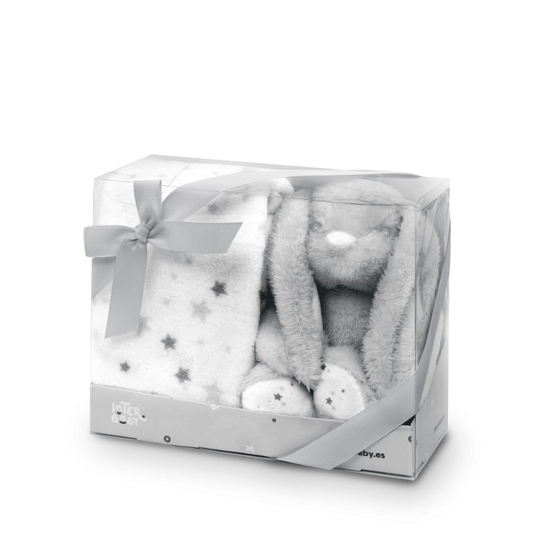 Set de regalo Peluche y Manta ConejoGris - Farmacias Arrocha