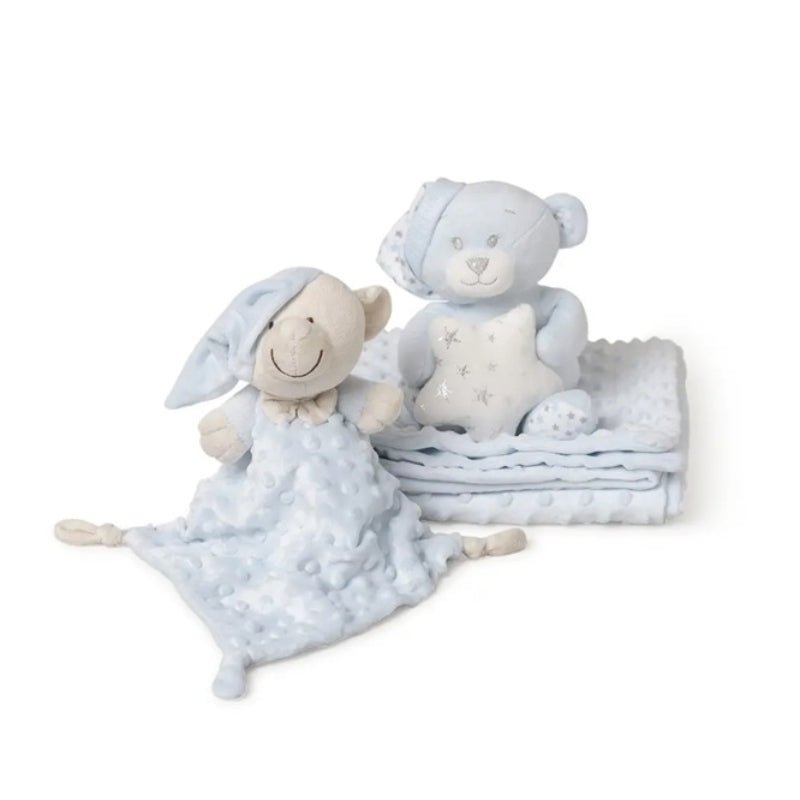 Set de 3 Pcs Peluche + Manta + Dou Dou Azul - Farmacias Arrocha