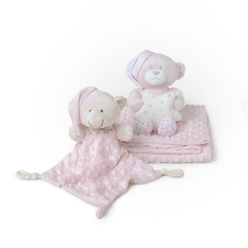 Set de 3 Pcs Peluche + Manta + Dou Dou Rosa - Farmacias Arrocha