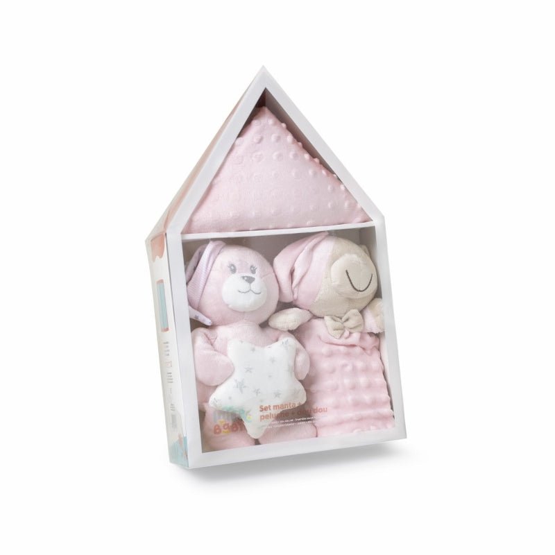 Set de 3 Pcs Peluche + Manta + Dou Dou Rosa - Farmacias Arrocha