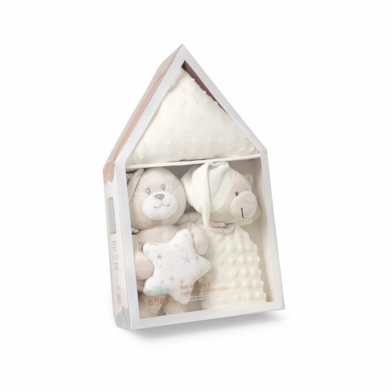 Set de 3 Pcs Peluche + Manta + Dou Dou Beige - Farmacias Arrocha