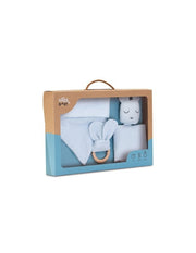 Set Dou Dou+Bandana+Mordedor Muselina Mod Oso Azul - Farmacias Arrocha