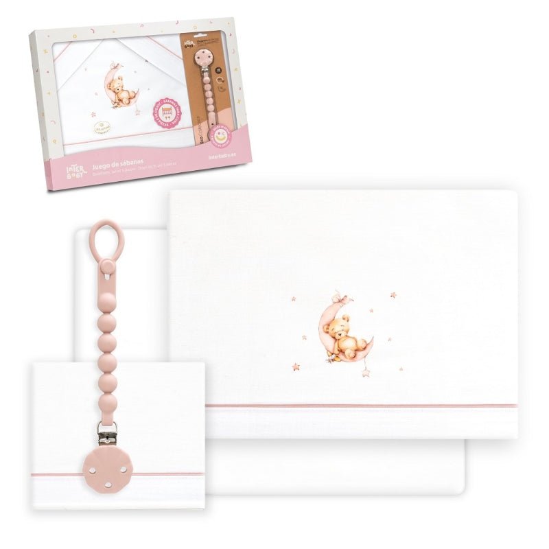 Triptico Cuna y broche Oso Rosa - Farmacias Arrocha