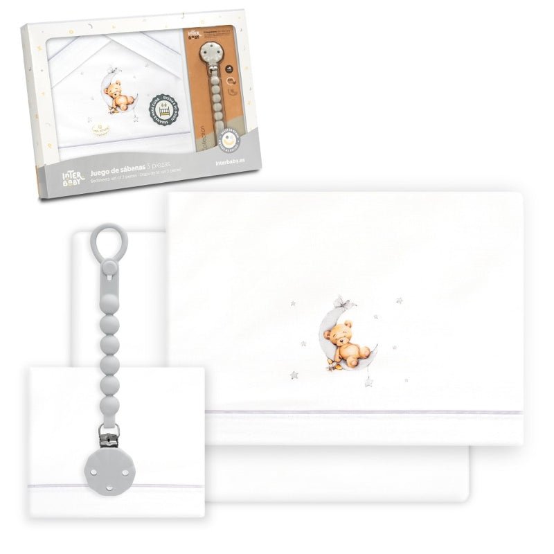 Triptico Cuna y broche Oso Gris - Farmacias Arrocha