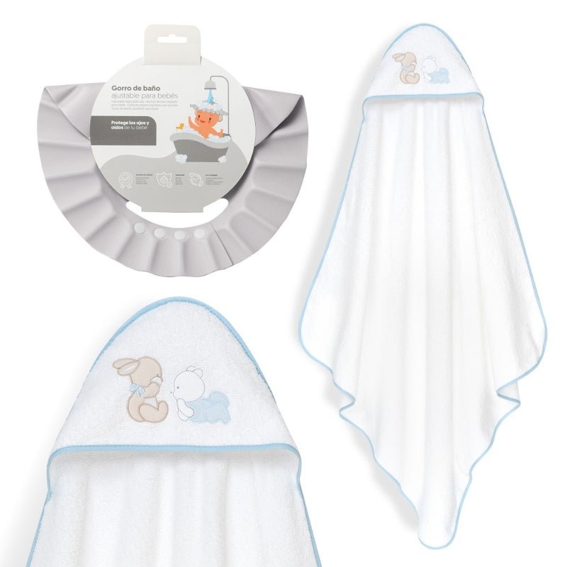 Toalla Baño 1X1 Mod Oso Tumbado Conejito+Gorro - Farmacias Arrocha