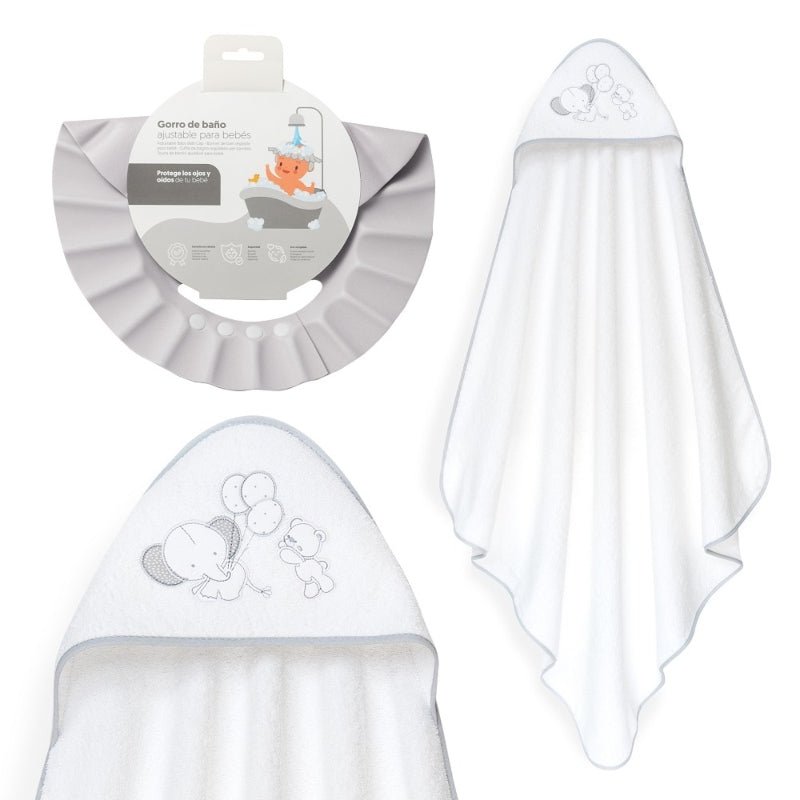 Capa Baño 1X1 Mod Oso Elefante Globos+Gorro - Farmacias Arrocha
