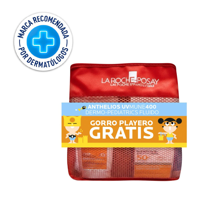 Anth Uvmune 400 Dermo Pediatrics + Gorro Para Bebe Playero + Cosmetiquera - Farmacias Arrocha