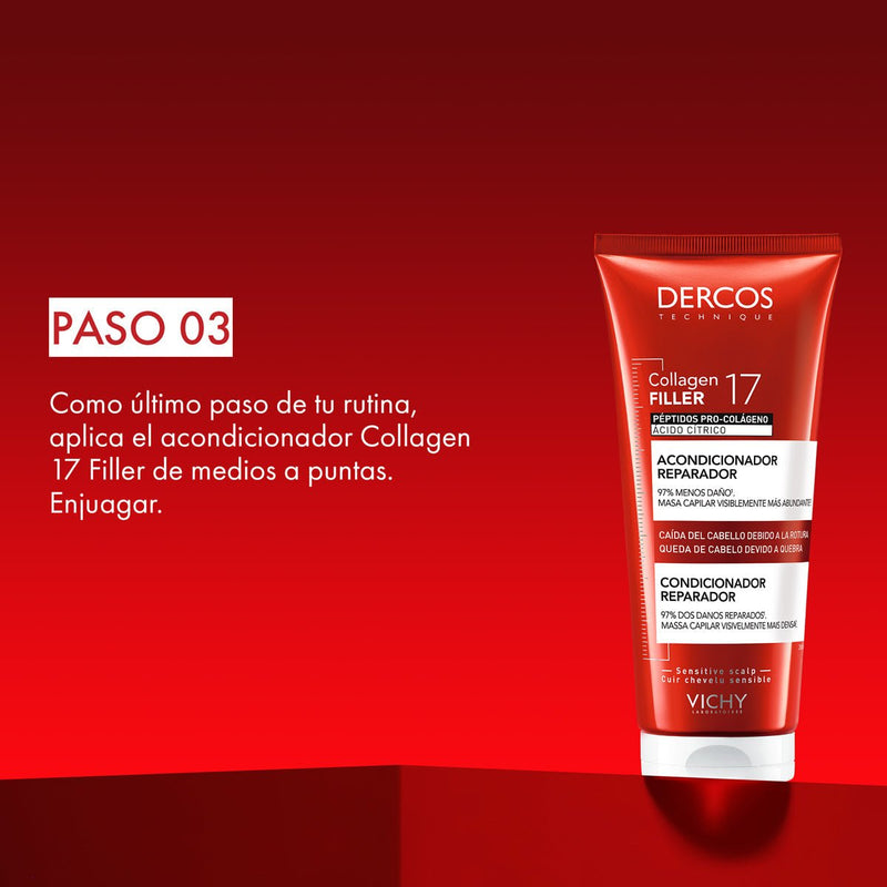 VICHY DERCOS REPARADOR COLLAGEN 17 FILLER ACONDICIONADOR 200 ML - Farmacias Arrocha