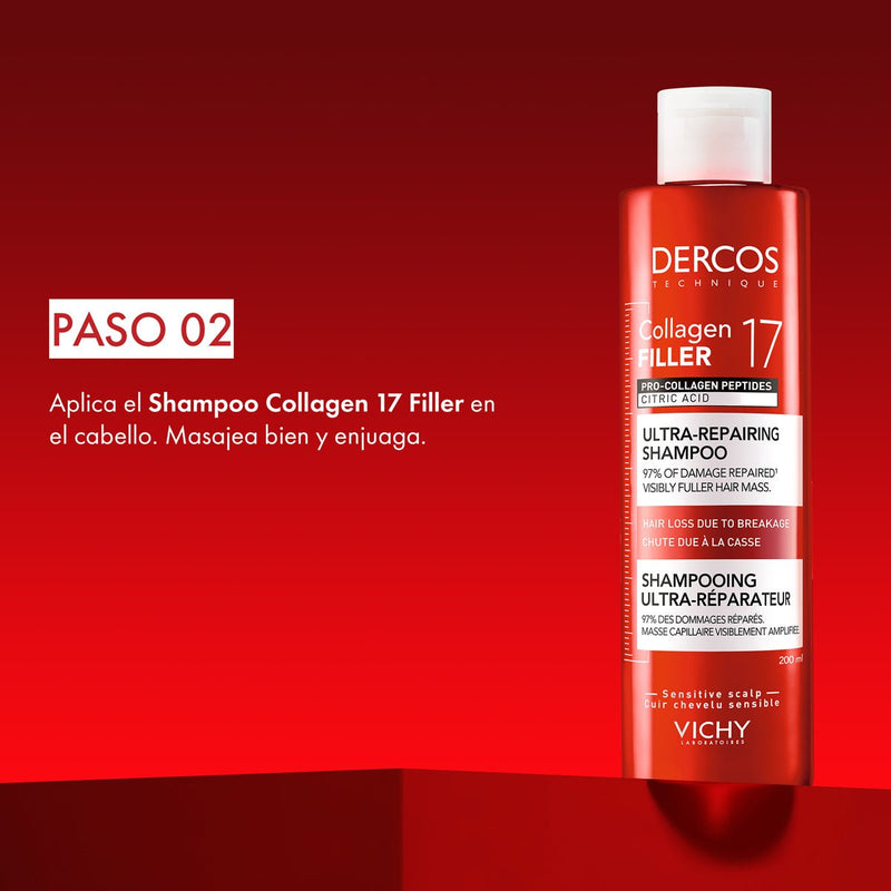 VICHY DERCOS REPARADOR COLLAGEN 17 FILLER SHAMPOO 200 ML - Farmacias Arrocha