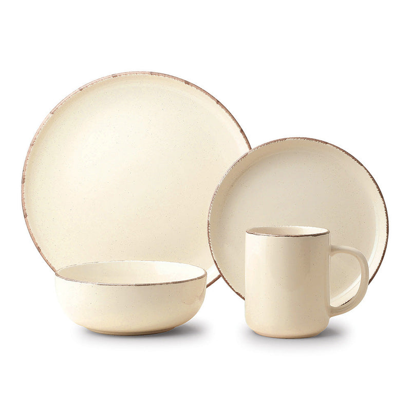  Vajilla 16 Piezas  Beige Cálido para 4 Personas
