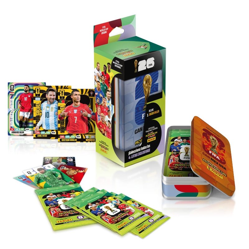 FIFA World Cup 2026 Adrenalyn XL Tin Box - Farmacias Arrocha