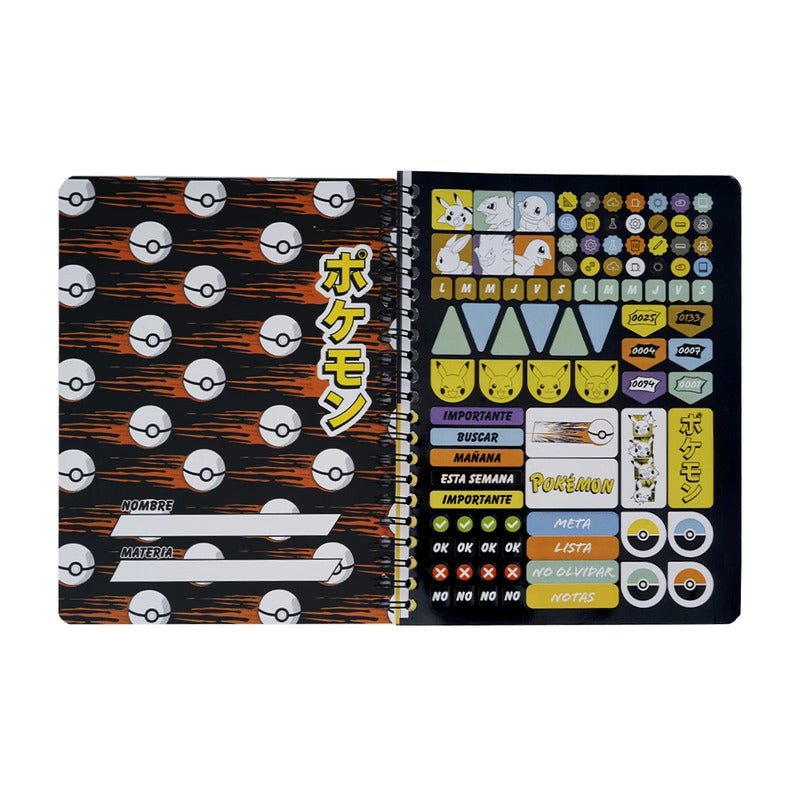 Libreta Pokemon 3 materias materias raya ancha - Farmacias Arrocha