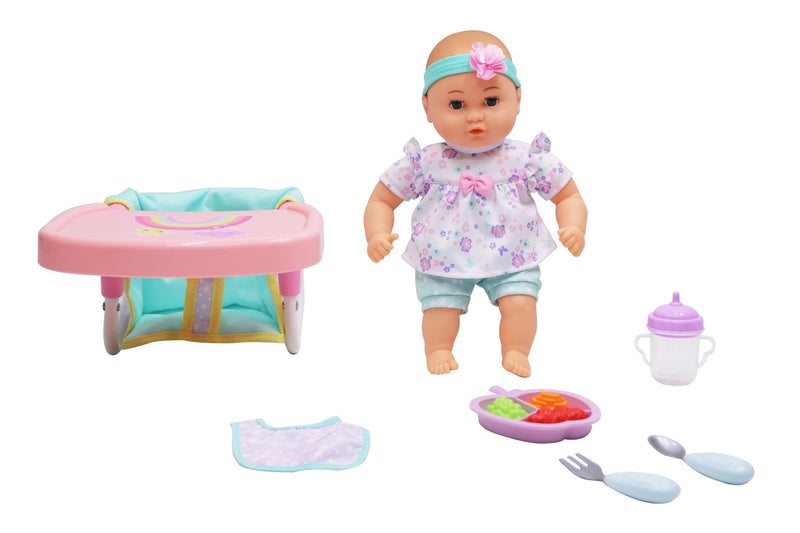 Muñeca 13" con Silla de Comer - Farmacias Arrocha