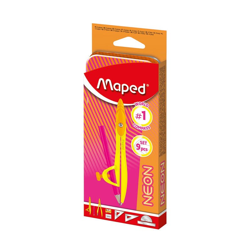 Maped Juego/Geometria 9 Piezas Neon - Farmacias Arrocha