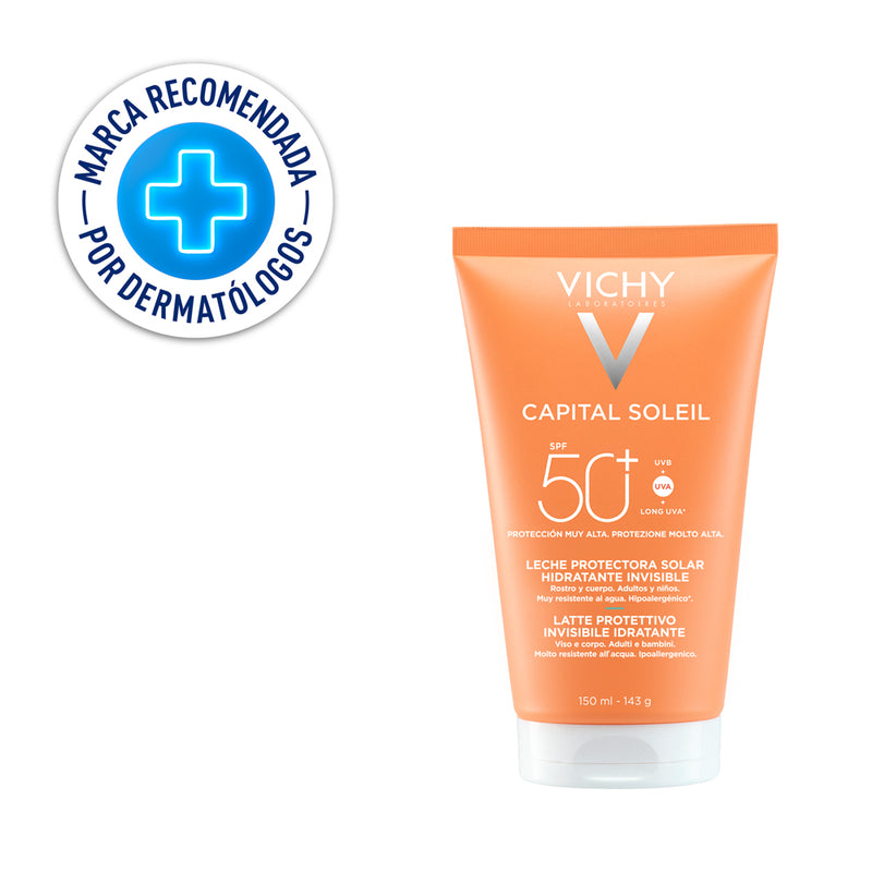 Vichy Capital Soleil Leche Protectora Solar Hidratante Invisible Spf 50+ 150Ml - Farmacias Arrocha