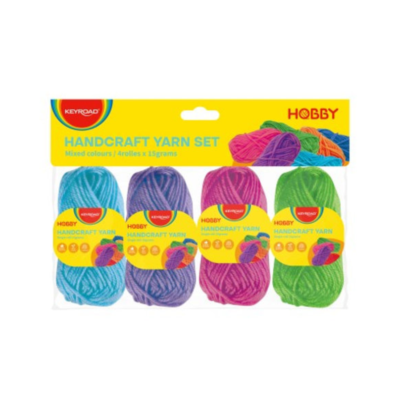 Lanas de 15g x 4 colores: Azul morado rosado verde - Farmacias Arrocha