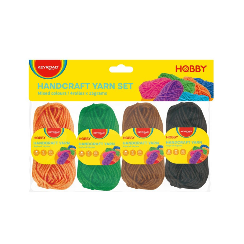 Lanas de 15g x 4 colores: naranja verde marron negro - Farmacias Arrocha
