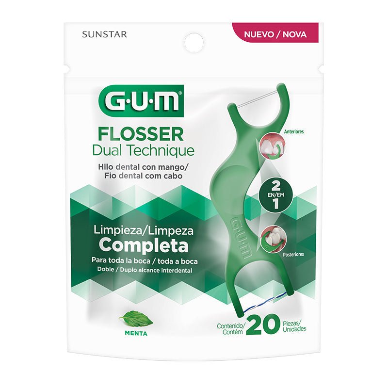 Gum Gum 2 In 1 Flosser Mint 20Ct Lam - Farmacias Arrocha
