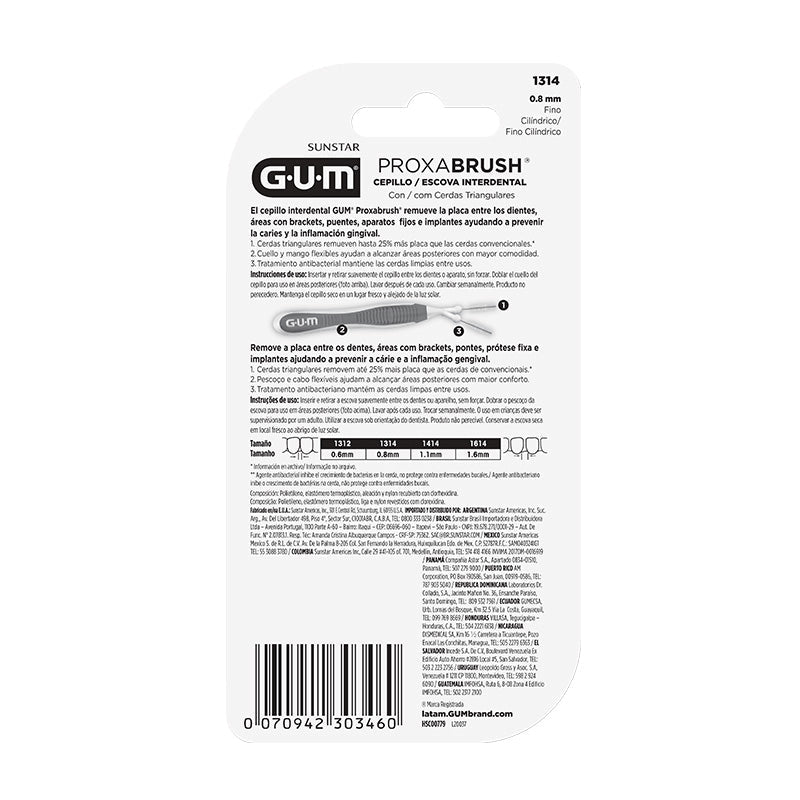 Gum Gum Proxabrush Travler 0.8 Fino Cilindrico - Farmacias Arrocha