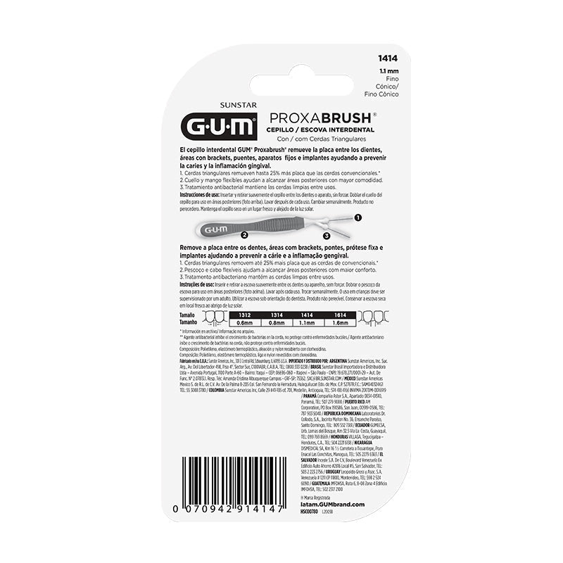 Gum Cepillo Conico Ultrafino Interdental Para Viaje - Farmacias Arrocha