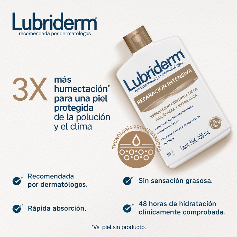 Crema Corporal LUBRIDERM Reparación Intensiva 400 ML