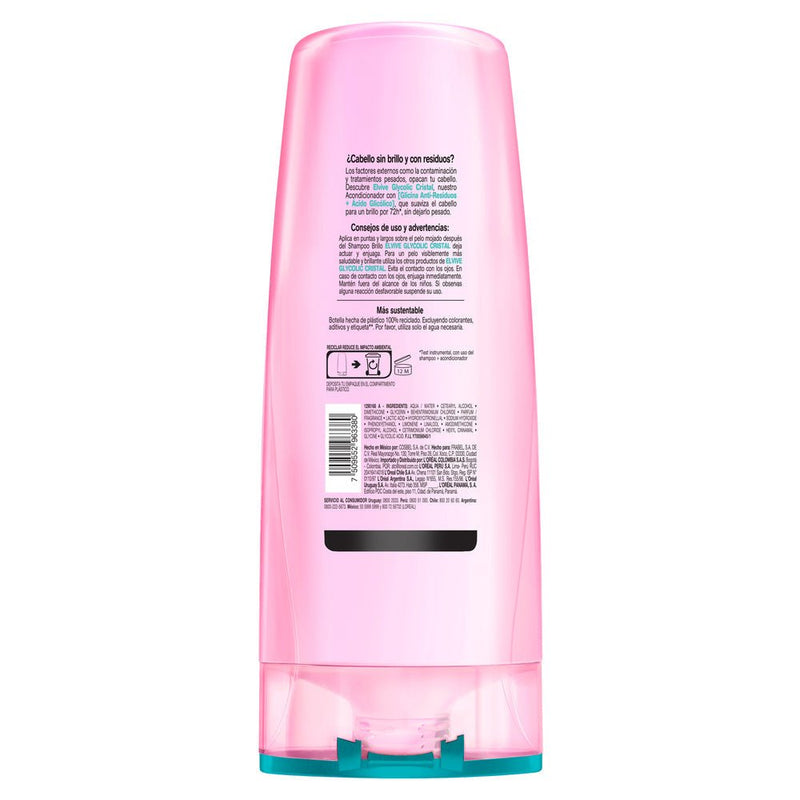 Acondicionador L'Oréal Paris Elvive Glycolic Crystal 370ml - Farmacias Arrocha