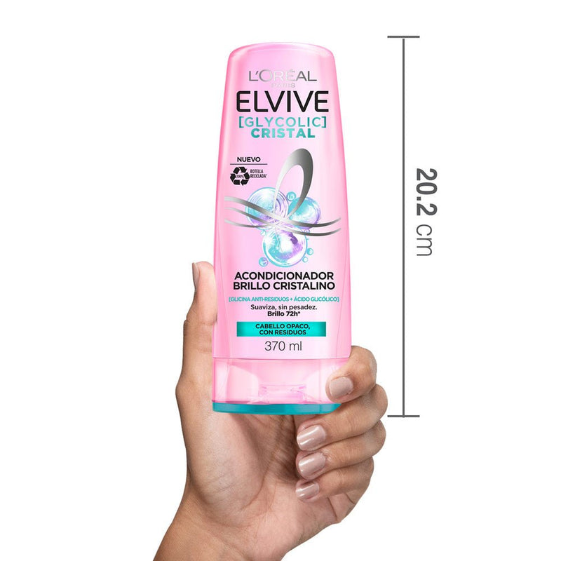 Acondicionador L'Oréal Paris Elvive Glycolic Crystal 370ml - Farmacias Arrocha