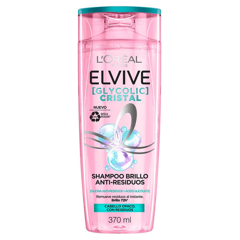 Shampoo L'Oréal Paris Elvive Glycolic Crystal 370ml - Farmacias Arrocha