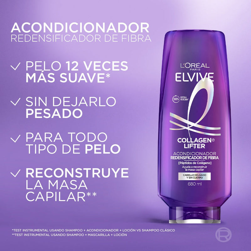 Acondicionador L'Oreal Paris Colageno Lifter 370ml