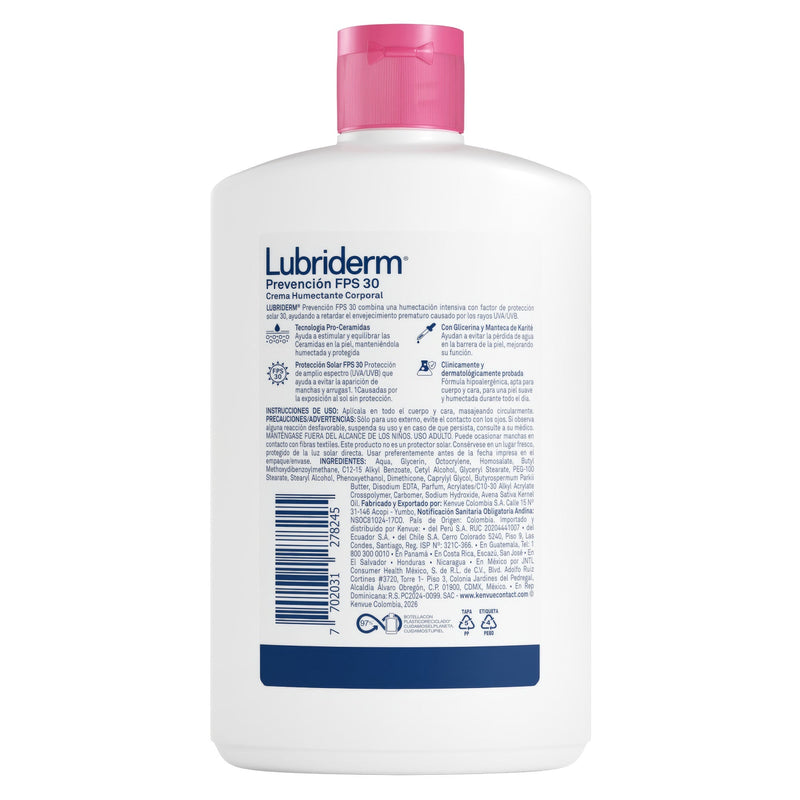 Crema Corporal LUBRIDERM Prevención 400 ML