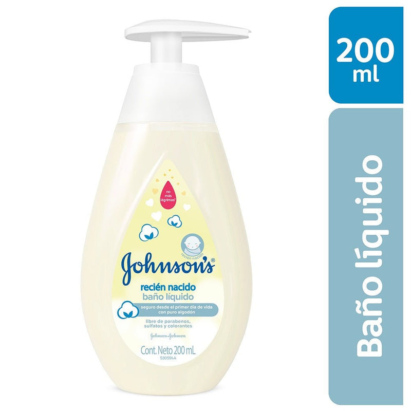 Johnson Bano Liq Recien Nacido 200Ml/12 - Farmacias Arrocha