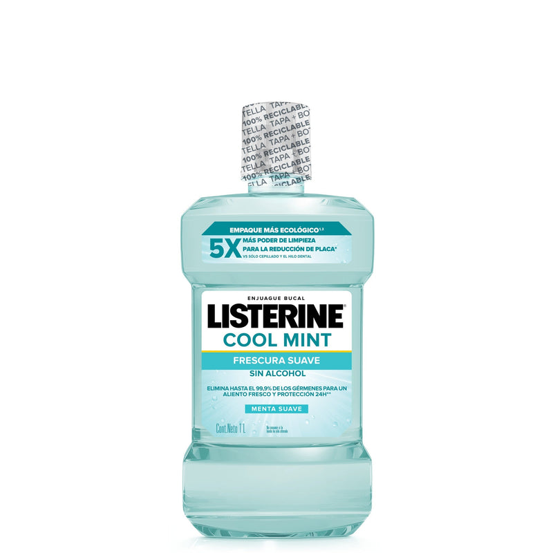 Enjuague Bucal LISTERINE®  Coolmint Frescura Suave sin Alcohol 1L