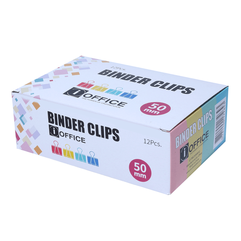 Binder Clips 50mm Pastel 12 Pcs - Farmacias Arrocha