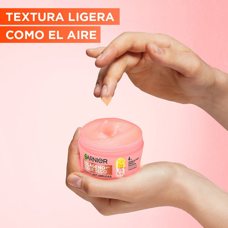 Crema Hidratante Garnier Toque Seco Colágeno 85 gr