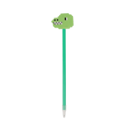 Lapicero Negro Diseno Pixel Dinosaurio - Farmacias Arrocha