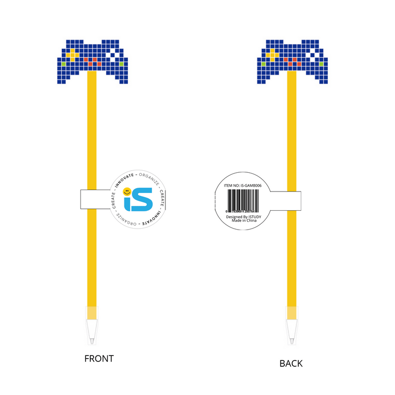 Lapicero Negro Diseno Pixel Control - Farmacias Arrocha