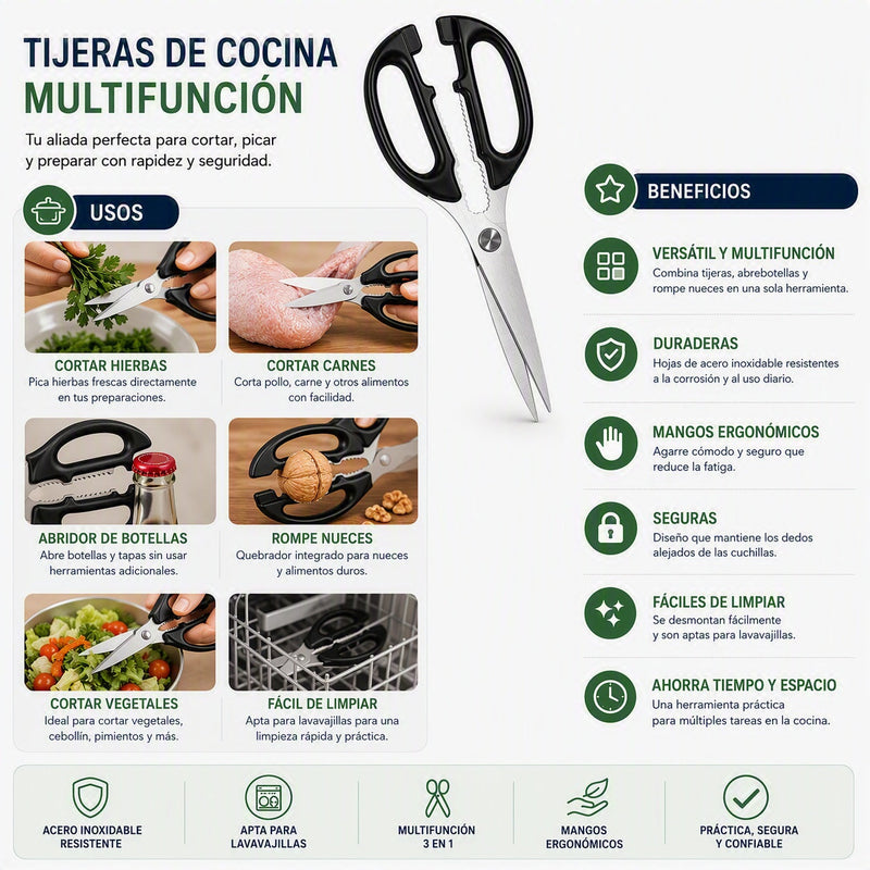 Tijeras de cocina multifuncional