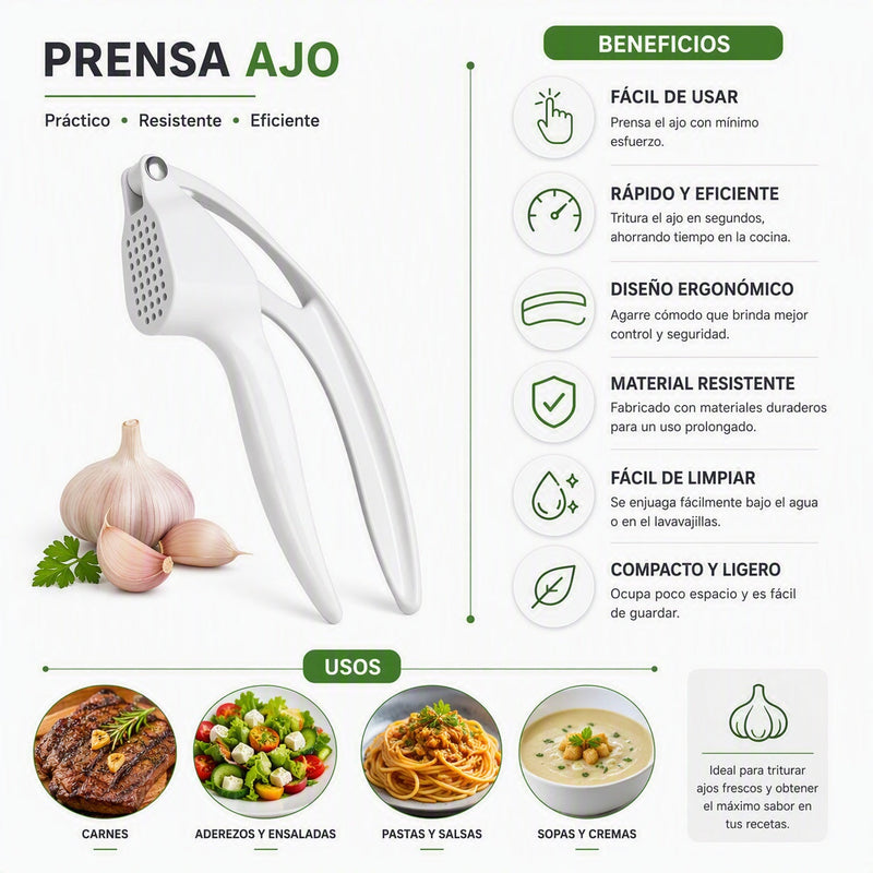 Prensa para ajos con recubrimiento