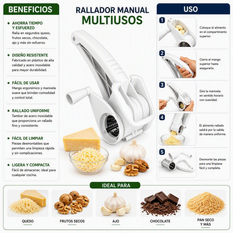 Rallador de queso giratorio