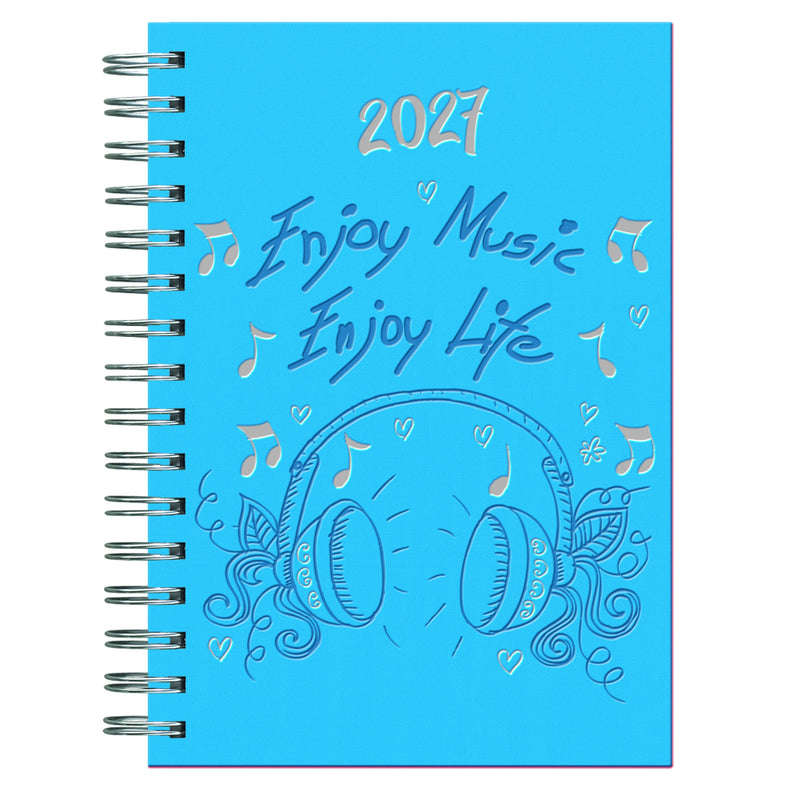 Agendum | Agenda 2027 Espiralada  14.1X20.5 Dia Paginamonza Azul Claro - Farmacias Arrocha